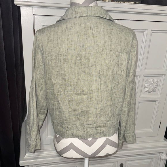 FATE Women's Green Linen Jacket Size Medium - Picture 5 of 9